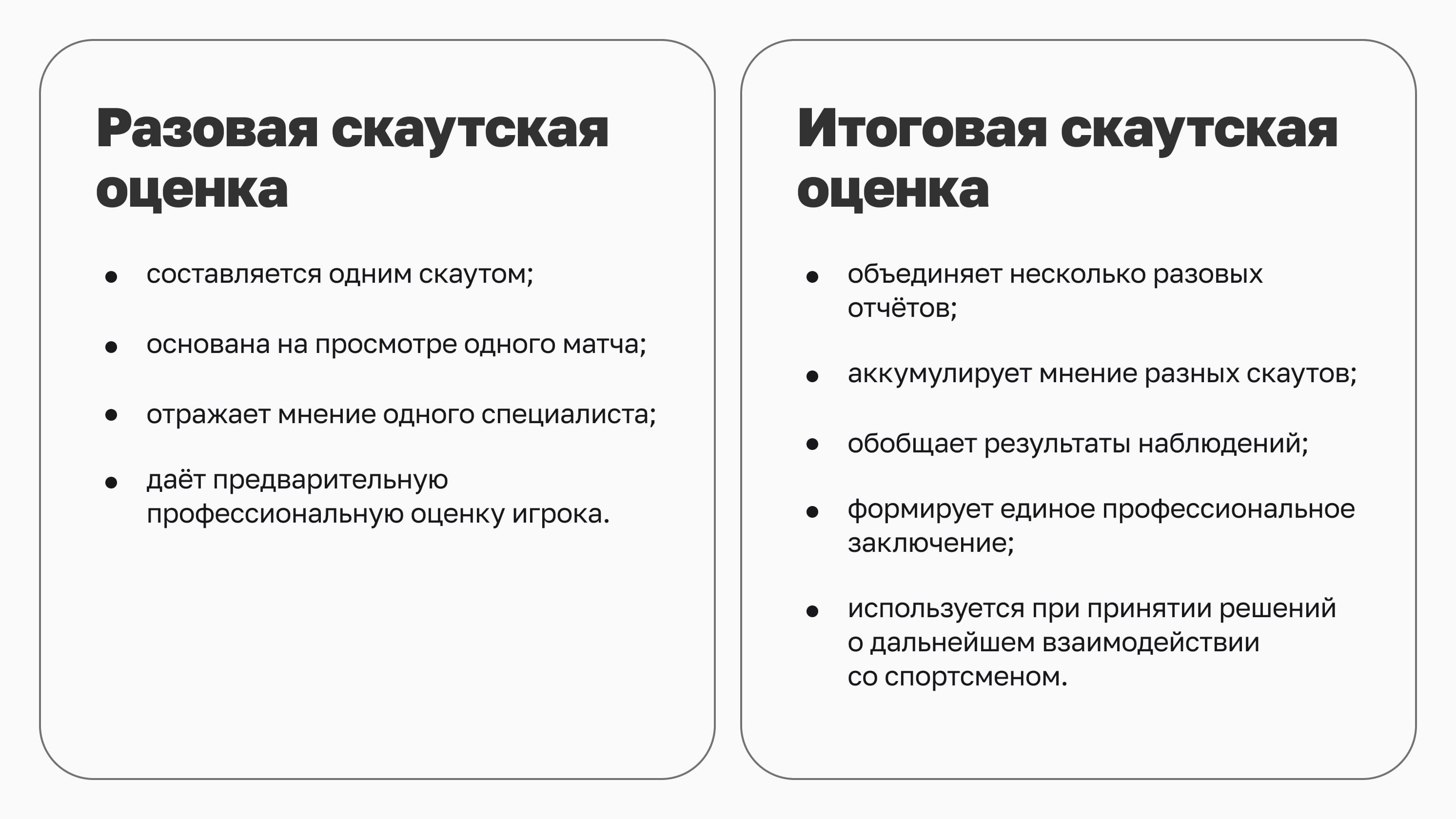 Разовая и итоговая скаутская оценка